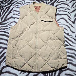 Marine Layer reversible down puffer vest women's LARGE